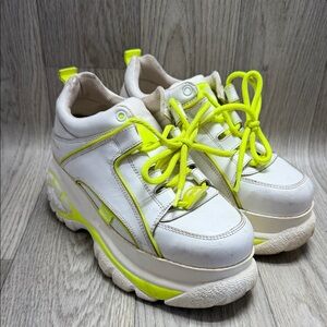 Buffalo Platform Sneakers with Neon Accents